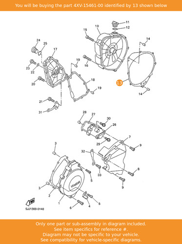 Yamaha gasket crankcase - gasket,,