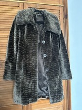 Dark Brown, Buttoned Fur Coat Rocha John Rocha 12