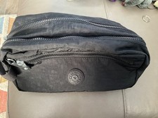 Black Kipling Agot Live Light Cosmetic Make up toilet double zip bag BNWOT