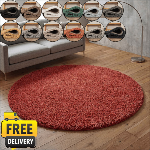 Round shaggy area rug - shaggy,