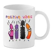 Positive Vibes Funny Mug RUDE Humour Novelty Birthday Gift For Her Secret Santa