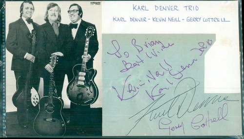 Karl denver trio signed - trio,