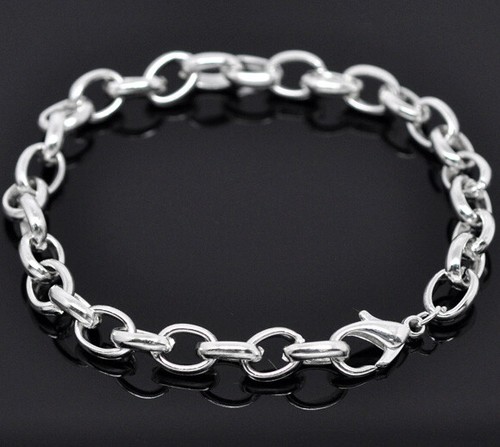 Silver plated links bracelet - links,