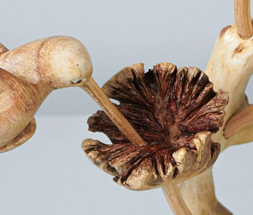 Wooden hummingbird couple - hummingbird,
