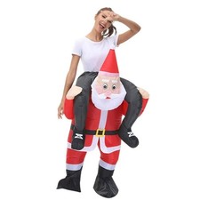 Inflatable Santa Costume Inflatable Suit Holiday Party -Adult riding Santa Claus
