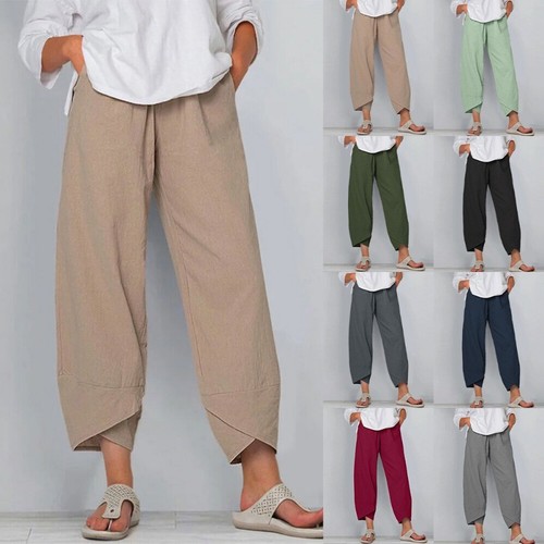 Womens ladies cotton linen - ladies,