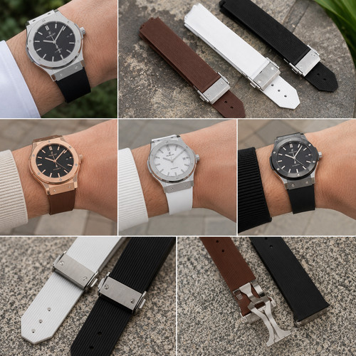 Silicone rubber watch strap - rubber,