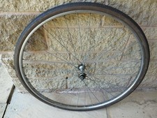 VINTAGE STEEL RALEIGH RIGIDA 27 x 1 1/4" FRONT WHEEL ROAD BIKE MAILLARD HUB 1981