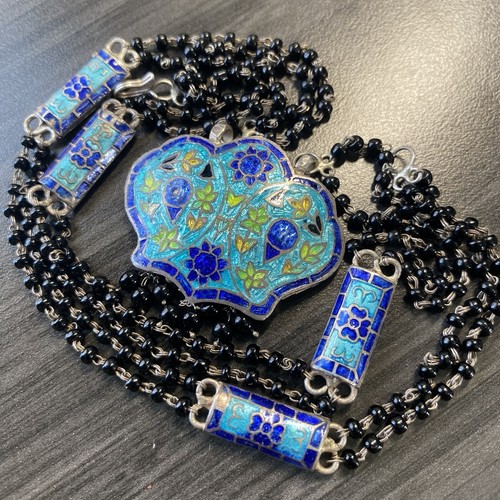 Sterling cloisonné pendant - cloisonné,
