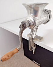 Porkert No. 8 Cast Iron Meat Mincer Heavy Duty, Hand Crank Grinder