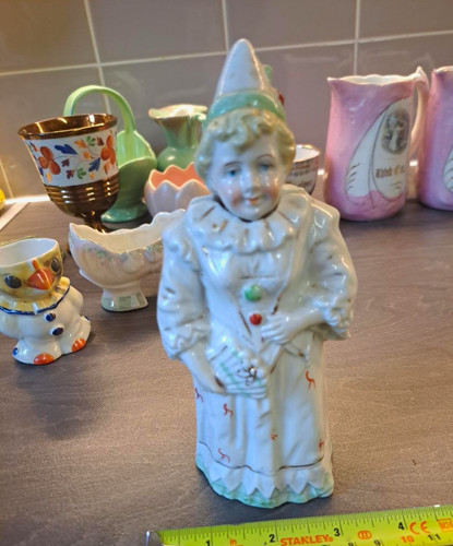 Hand painted ceramic clown - painted,