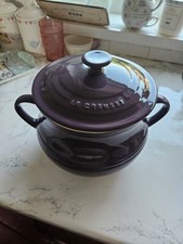 Le Creuset Large Stoneware 3.8L Bean Pot Casserole Dish Purple