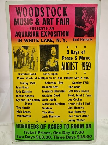 1969 woodstock poster music - 1969,