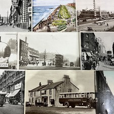 Vintage postcards trains boats - trains,