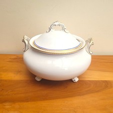 Royal Crown Derby Soup Tureen Carlton Blue A1300, Bone China Made in England