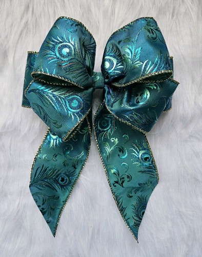 Teal gold peacock christmas - gold,