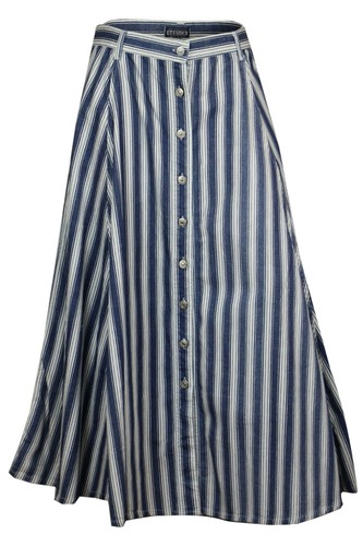 Long stripe cotton - cotton, skirt