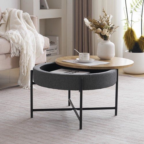Round coffee table - round,