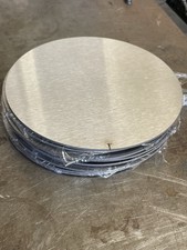 10x Pieces Of 2mm Brushed Stainless Steel Discs. 164.5mm diameter. Offcuts.