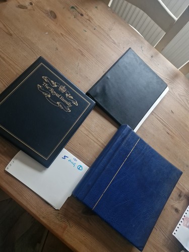 Stamp albums with - with, stamps