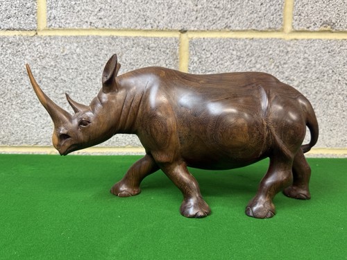 Vintage carved wooden african - wooden,