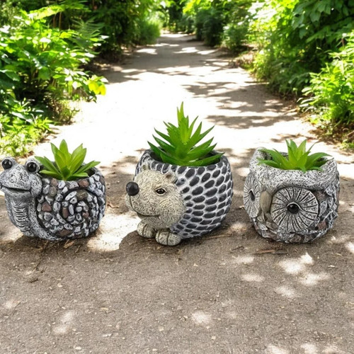 Cute animal succulent planter - cute,