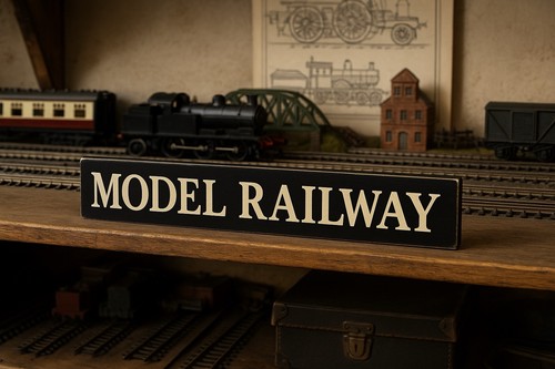 Model railway sign train - model,