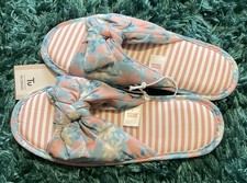 NEW LADIES FLAT SLIP ON FABRIC