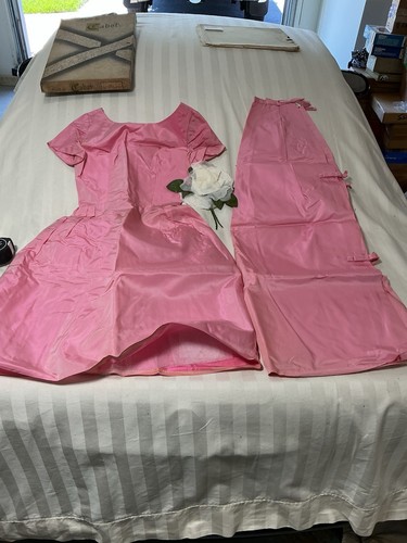 Vintage 1950s pink prom dress - 1950s,