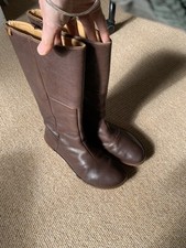 El Naturalista Ladies Coral Leather mid  Calf Boots Brown Size UK 6.5 Euro 40
