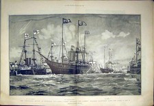 Original Old Antique Print