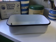 large enamel dish tray vintage