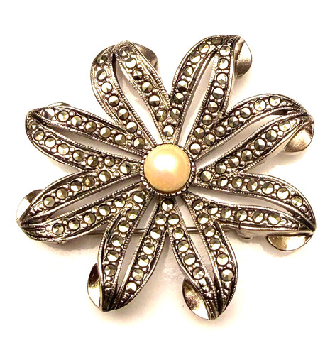 Vintage silver tone - vintage, marcasite