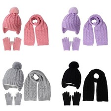 3-10Y Hat Scarf Gloves Set