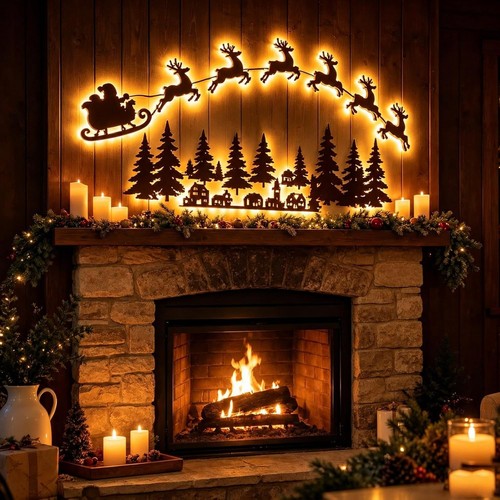 Illuminated wooden christmas - illuminated,