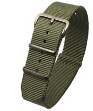 ARMY OLIVE GREEN Military G10 WATCH STRAP GUNMETAL BLACK FINISH  BUCKLE
