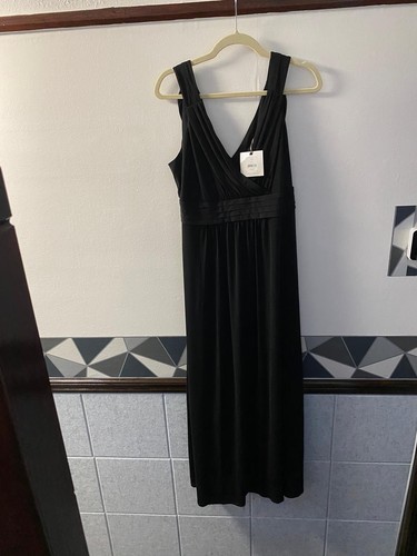 Black lined maxi evening - lined,