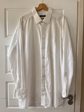 Casa Moda 50 3XL 4XL Large White Stripe Smart Dress Shirt Long Sleeve Office