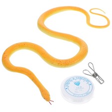  Snake on String Lifelike Realistic Fake Toys Prop Prank with Coil Clip