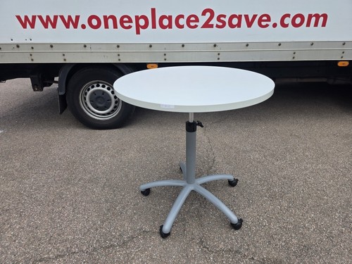 Adjustable round meeting table - adjustable,