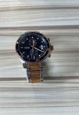 Fossil CH2954 Men’s Chronograph Watch Blue Dial Rose Gold Two-Tone