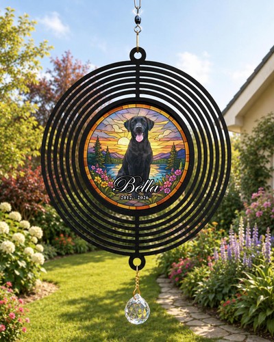 Personalised black labrador - black,