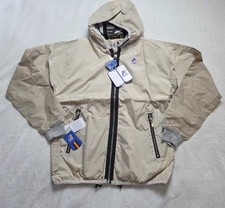 New S K-Way Le Vrai Claude Remix 2 hooded rain jacket w camo lining windbreaker