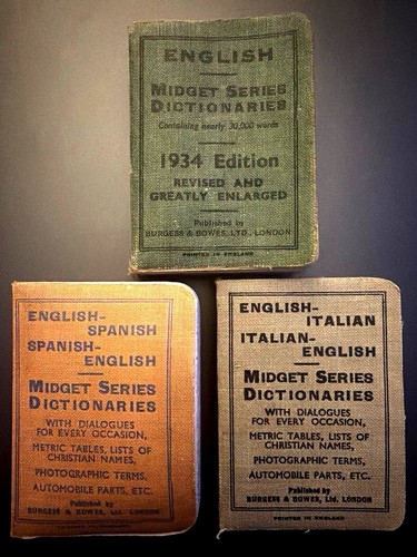 Vintage midget dictionaries - vintage,