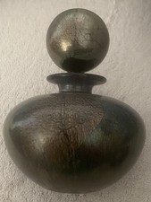  Isle of Wight Studio Glass Black Azurene Perfume Bottle Black Label 