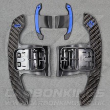 BMW Genuine Carbon Fibre & Blue Gear Shifter Paddles F80 M3 F82 M4 M2 G30 F30 +