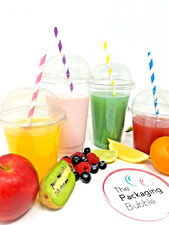 Plastic Smoothie Milkshake Disposable Cups Lids 10oz 12oz 16oz 20oz Reusable