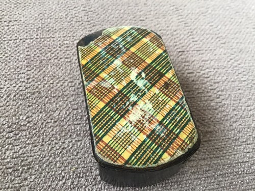 Mauchline tartan ware snuff - tartan,