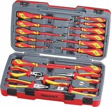 TengTools TV18N 18 Pce VDE 1000v Insulated Screwdriver & Pliers Cutters Tool Set