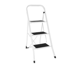 FOLDABLE 2, 3 & 4 STEP STEEL LADDER NON SLIP TREAD STEPLADDER SAFETY KITCHEN